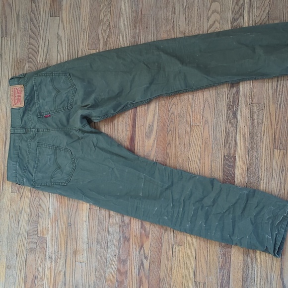 Levi's 511 green canvas 5-pocket trousers, 32x 32 - Picture 2 of 3